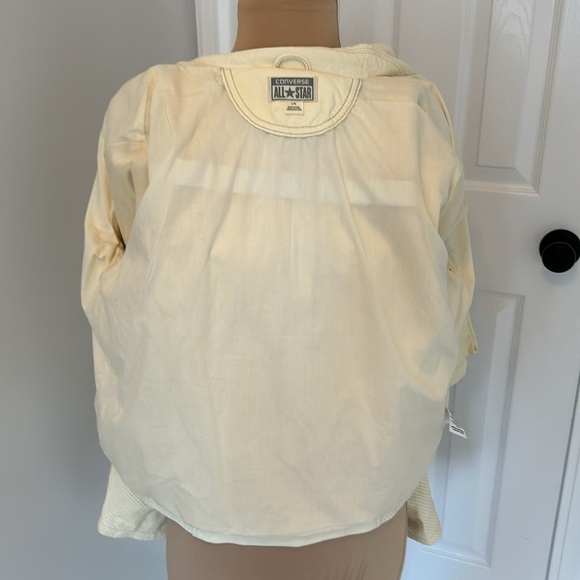 Converse Leather Moto Jacket Pale Yellow - Picture 6 of 9